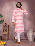 3LATEST COTTON SEQUENCE WORK AND PRINTED MEN’S KURTA PAYJAMA PARTY WEAR WHOLESALE PRICE ETHNIC GARMENT (49)
