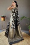 3NEW ARRIVAL LINEN SLUB WEAVING WORK SAREE WITH UNSTITCHED BLOUSE FESTIVE WEAR WHOLESALE PRICE ETHNIC GARMENT (5)