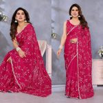 4FANCY JIMMY CHOO EMBROIDERY WORK SAREE WITH UNSTITCHED BLOUSE PARTY WEAR WHOLESALE PRICE ETHNIC GARMENT (13)