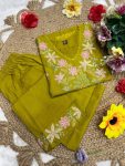5ATTRACTIVE KHADI COTTON EMBROIDERY WORK TOP PENT SET OFFICE WEAR WHOLESALE PRICE ETHNIC GARMENT (18)