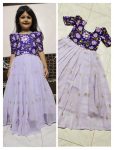 5DESIGNER GEORGETTE SILK EMBROIDERY SEQUENCE WORK WITH TOP FULL PRINTED WORK KID’S GOWN FESTIVE WEAR WHOLESALE PRICE ETHNIC GARMENT (10)