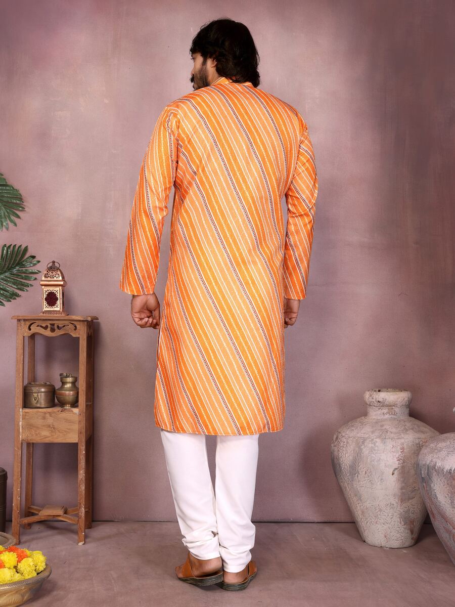 5LATEST COTTON SEQUENCE WORK AND PRINTED MEN'S KURTA PAYJAMA PARTY WEAR WHOLESALE PRICE ETHNIC GARMENT (48)