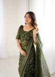 5MODERN GEORGETTE PATTA FOIL WITH LACE & ZALAR WORK SAREE WITH UNSTITCHED BLOUSE FESTIVAL WEAR WHOLESALE PRICE ETHNIC GARMENT (14)
