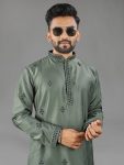 5NEW ARRIVAL COTTON MATCHING VAL-MOTI BUTTA WORK MEN’S KURTA PAYJAMA FOR CASUAL WEAR WHOLESALE PRICE ETHNIC GARMENT (17)