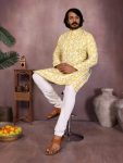 6LATEST COTTON SEQUENCE WORK AND PRINTED MEN’S KURTA PAYJAMA PARTY WEAR WHOLESALE PRICE ETHNIC GARMENT (48)