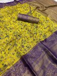 6NEW ARRIVAL KANJIVARAM SILK GOLD ZARI RICH WEAVING WORK SAREE WITH UNSTITCHED BLOUSE FESTIVE WEAR WHOLESALE PRICE ETHNIC GARMENT (14)