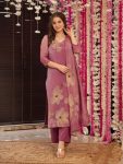 MODERN VISCOSE ASSAM SILK DIGITAL PRINT WORK TOP BOTTOM WITH DUPATTA PINK