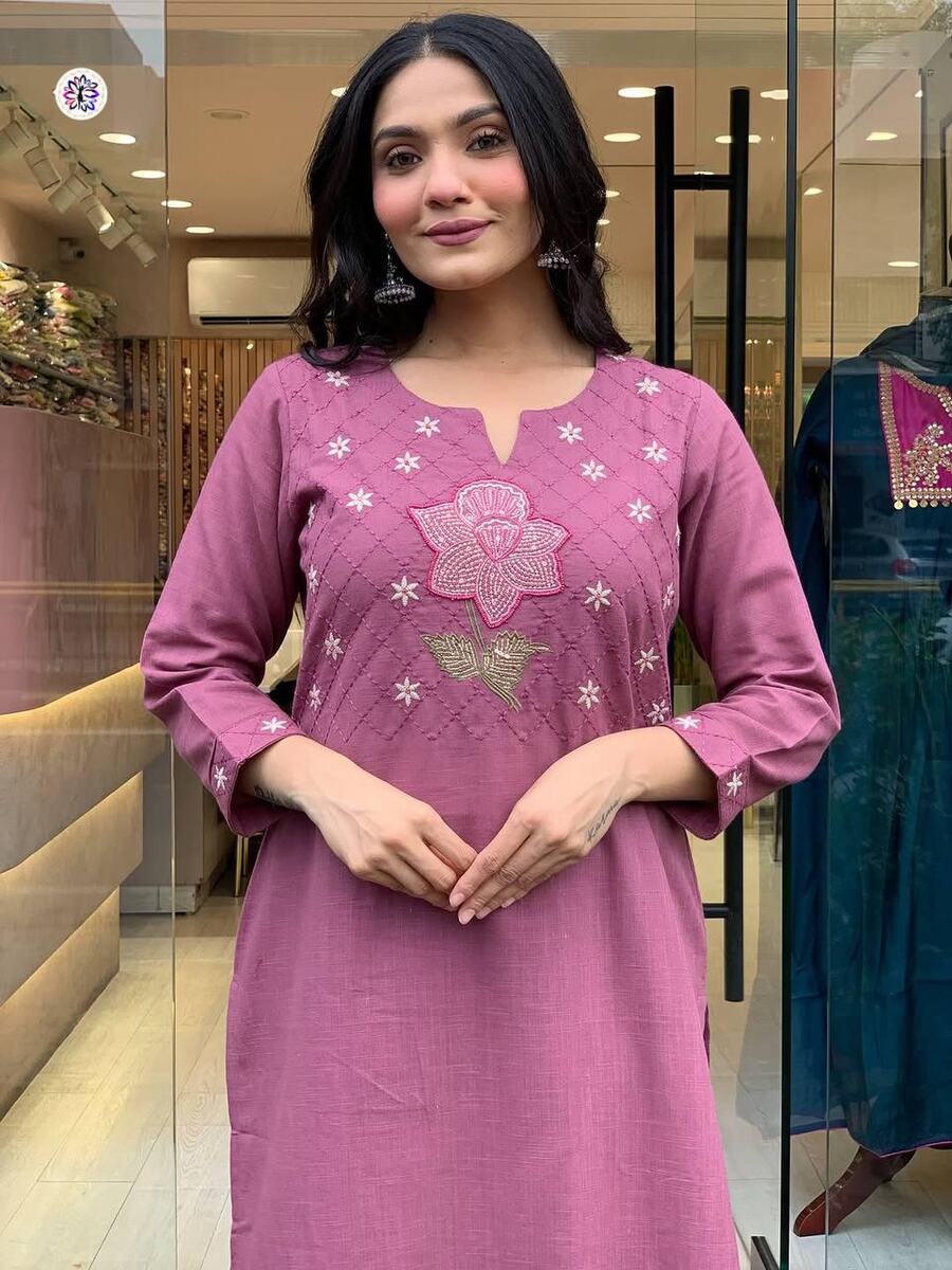 ATTRACTIVE COTTON EMBROIDERY WORK TOP BOTTOM WITH DUPATTA TRADITIONAL WEAR WHOLESALE PRICE ETHNIC GARMENT (3)