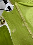 ATTRACTIVE GEORGETTE EMBROIDERY SEQUENCE WORK TOP BOTTOM WITH DUPATTA PARTY WEAR WHOLESALE PRICE ETHNIC GARMENT (18)