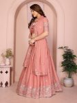 ATTRACTIVE GEORGETTE EMBROIDERY WORK LEHENGA CHOLI WITH DUPATTA WEDDING WEAR WHOLESALE PRICE ETHNIC GARMENT (12)