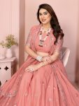 ATTRACTIVE GEORGETTE EMBROIDERY WORK LEHENGA CHOLI WITH DUPATTA WEDDING WEAR WHOLESALE PRICE ETHNIC GARMENT (12)