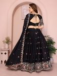 ATTRACTIVE GEORGETTE EMBROIDERY WORK LEHENGA CHOLI WITH DUPATTA WEDDING WEAR WHOLESALE PRICE ETHNIC GARMENT (16)