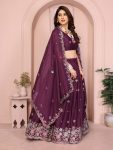 ATTRACTIVE GEORGETTE EMBROIDERY WORK LEHENGA CHOLI WITH DUPATTA WEDDING WEAR WHOLESALE PRICE ETHNIC GARMENT (4)