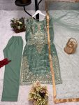 ATTRACTIVE JIMMY CHOO EMBROIDERY AND SEQUENCE WORK TOP BOTTOM WITH DUPATTA PARTY WEAR WHOLESALE PRICE ETHNIC GARMENT (2)