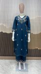 ATTRACTIVE KHADI COTTON EMBROIDERY WORK TOP PENT SET OFFICE WEAR WHOLESALE PRICE ETHNIC GARMENT (6)