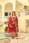 DESIGNER BLOOMING EMBROIDERY ZARI SEQUENCE WORK GOWN WITH DUPATTA WEDDING WEAR WHOLESALE PRICE ETHNIC GARMENT (4)