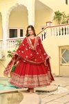 DESIGNER BLOOMING EMBROIDERY ZARI SEQUENCE WORK GOWN WITH DUPATTA WEDDING WEAR WHOLESALE PRICE ETHNIC GARMENT (4)