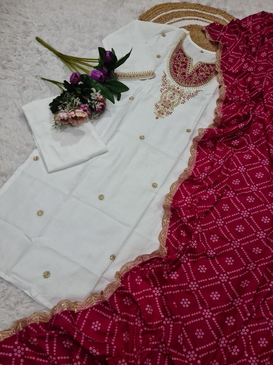 DESIGNER BSY VISCOSE SEQUENCE CODING EMBROIDERY WORK TOP BOTTOM WITH DUPATTA FESTIVE WEAR WHOLESALE PRICE ETHNIC GARMENT (13)