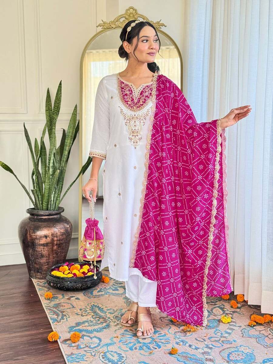 DESIGNER BSY VISCOSE SEQUENCE CODING EMBROIDERY WORK TOP BOTTOM WITH DUPATTA FESTIVE WEAR WHOLESALE PRICE ETHNIC GARMENT (5)