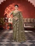 DESIGNER BUTTERFLY NET EMBROIDERY WITH MULTI COLOR THREAD AND STONE WITH CUTWORK BORDER SAREE WITH UNSTITCHED BLOUSE WEDDING WEAR WHOLESALE PRICE ETHNIC GARMENT (14).jpeg