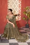 DESIGNER BUTTERFLY NET EMBROIDERY WITH MULTI COLOR THREAD AND STONE WITH CUTWORK BORDER SAREE WITH UNSTITCHED BLOUSE WEDDING WEAR WHOLESALE PRICE ETHNIC GARMENT (14).jpeg