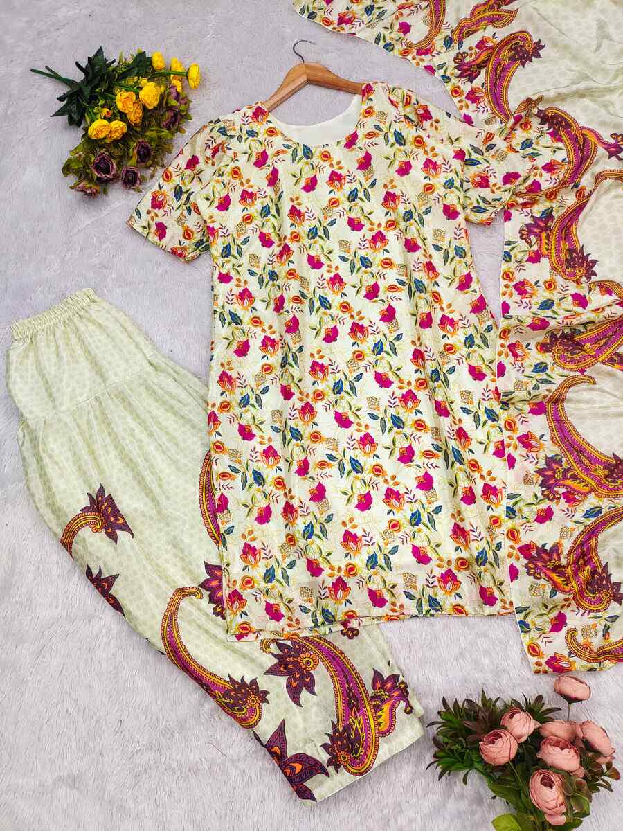 DESIGNER CHINON SILK DIGITAL PRINTED WORK TOP PATIYALA WITH DUPATTA OFFICE WEAR WHOLESALE PRICE ETHNIC GARMENT (1)