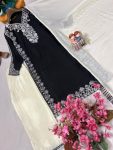 DESIGNER CHINON SILK THREAD EMBROIDERY WORK TOP BOTTOM WITH DUPATTA OFFICE WEAR WHOLESALE PRICE ETHNIC GARMENT (5)