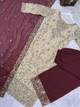 DESIGNER FENDY SILK EMBROIDERY SEQUENCE WORK TOP PALAZZO WITH DUPATTA FESTIVE WEAR WHOLESALE PRICE ETHNIC GARMENT (4)