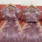 DESIGNER FENDY SILK THREAD EMBROIDERY WORK SAREE WITH UNSTITCHED BLOUSE PARTY WEAR WHOLESALE PRICE ETHNIC GARMENT (3)