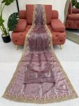 DESIGNER FENDY SILK THREAD EMBROIDERY WORK SAREE WITH UNSTITCHED BLOUSE PARTY WEAR WHOLESALE PRICE ETHNIC GARMENT (3)