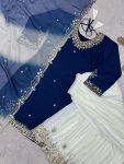 DESIGNER FRENCH CREPE EMBROIDERY SEQUENCE WORK TOP PALAZZO WITH DUPATTA FESTIVE WEAR WHOLESALE PRICE ETHNIC GARMENT (6)