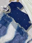 DESIGNER FRENCH CREPE EMBROIDERY SEQUENCE WORK TOP PALAZZO WITH DUPATTA FESTIVE WEAR WHOLESALE PRICE ETHNIC GARMENT (6)