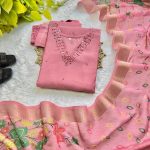 DESIGNER GADWAL SOFT SILK HANDWORK AND SEQUENCE THREAD WORK TOP BOTTOM WITH DUPATTA FESTIVE WEAR WHOLESALE PRICE ETHNIC GARMENT (4)