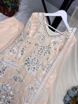 DESIGNER GEORGETTE BEAUTIFUL CHAIN STITCH EMBROIDERY SEQUENCE WITH GPO LACE WORK TOP PALAZZO WITH DUPATTA PARTY WEAR WHOLESALE PRICE ETHNIC GARMENT (7)