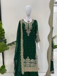 DESIGNER GEORGETTE CODING AND SEQUENCE WITH RIVET MOTI WORK TOP PALAZZO WITH DUPATTA FESTIVE WEAR WHOLESALE PRICE ETHNIC GARMENT (19)