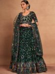 DESIGNER GEORGETTE EMBROIDERY AND SEQUENCE WORK LEHENGA CHOLI WITH DUPATTA PARTY WEAR WHOLESALE PRICE ETHNIC GARMENT (10)
