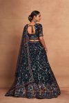 DESIGNER GEORGETTE EMBROIDERY AND SEQUENCE WORK LEHENGA CHOLI WITH DUPATTA PARTY WEAR WHOLESALE PRICE ETHNIC GARMENT (14)