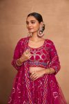 DESIGNER GEORGETTE EMBROIDERY AND SEQUENCE WORK LEHENGA CHOLI WITH DUPATTA PARTY WEAR WHOLESALE PRICE ETHNIC GARMENT (19)