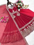 DESIGNER GEORGETTE EMBROIDERY SEQUENCE WORK GOWN BOTTOM WITH DUPATTA PARTY WEAR WHOLESALE PRICE ETHNIC GARMENT (2)