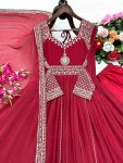 DESIGNER GEORGETTE EMBROIDERY SEQUENCE WORK GOWN BOTTOM WITH DUPATTA PARTY WEAR WHOLESALE PRICE ETHNIC GARMENT (2)