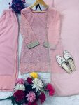 DESIGNER GEORGETTE EMBROIDERY SEQUENCE WORK TOP PALAZZO WITH DUPATTA FESTIVE WEAR WHOLESALE PRICE ETHNIC GARMENT (2)