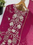 DESIGNER GEORGETTE EMBROIDERY SEQUENCE WORK TOP SHARARA WITH DUPATTA WEDDING WEAR WHOLESALE PRICE ETHNIC GARMENT (3)