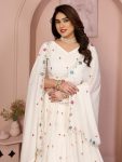 DESIGNER GEORGETTE EMBROIDERY WORK LEHENGA CHOLI WITH DUPATTA WEDDING WEAR WHOLESALE PRICE ETHNIC GARMENT (8)
