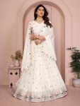 DESIGNER GEORGETTE EMBROIDERY WORK LEHENGA CHOLI WITH DUPATTA WEDDING WEAR WHOLESALE PRICE ETHNIC GARMENT (8)