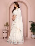 DESIGNER GEORGETTE EMBROIDERY WORK LEHENGA CHOLI WITH DUPATTA WEDDING WEAR WHOLESALE PRICE ETHNIC GARMENT (8)