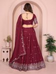 DESIGNER GEORGETTE EMBROIDERY WORK LEHENGA CHOLI WITH DUPATTA WEDDING WEAR WHOLESALE PRICE ETHNIC GARMENT (16)
