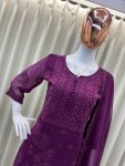 DESIGNER GEORGETTE EMBROIDERY WORK TOP BOTTOM WITH DUPATTA OFFICE WEAR WHOLESALE PRICE ETHNIC GARMENT (4)