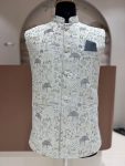 DESIGNER JACQUARD MEN,S KOTI WHITE