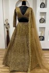 DESIGNER KASTURI SILK GEORGETTE SEQUENCE, & DORI WORK LEHENGA CHOLI WITH DUPATTA WEDDING WEAR WHOLESALE PRICE ETHNIC GARMENT (1)