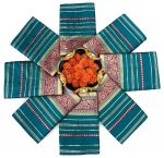 DESIGNER LICHI SILK JACQUARD WORK SAREE WITH UNSTITCHED BLOUSE FESTIVE WEAR WHOLESALE PRICE ETHNIC GARMENT (2)